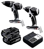 Panasonic EYC105LR Cordless, Battery Powered, Rechargeable 14.4V Drill Driver / Impact Wrench Combo Kit