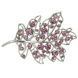 Pugster Oak Leaf Swarovski Crystal Brooch Gifts