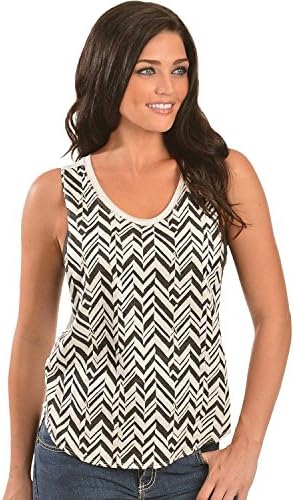 Petrol Women's Chevron Tank Top Ivory Large