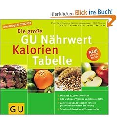 N�hrwert-Kalorien-Tabelle, Die gro�e GU: Neuausgabe 2002/03 (GU Tabellen)