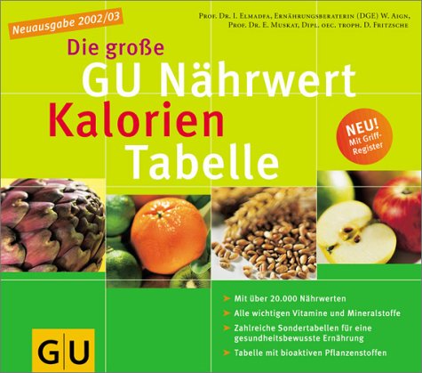 Produkt-Bild: N&auml;hrwert-Kalorien-Tabelle, Die gro&szlig;e GU: Neuausgabe 2002/03 (GU Tabellen)