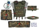 4x MOLLE Horizontal Pod Pouch (ACU)
