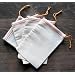 Cotton Muslin Bags 4x6 Inch Red Hem Orange Drawstring 25 Count Pack