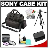 Sony Handycam LCS-VCD Soft Video Camcorder Case (Black) with NP-FV70 Batter ....