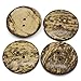 PEPPERLONELY Brand 10PC Brown Coconut Shell Buttons 2 Hole Scrapbooking Sewing Buttons 5cm (2 Inch)