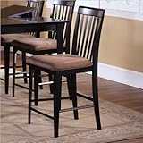 Atlantic Furniture Montreal Pub Chair in Espresso (Set of 2)