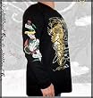 Ed Hardy Multi Print with Foil Long Sleeve Black Tee