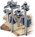 MLCS 8389 Woodworking Pro Cabinetmaker Router Bit Set with Undercutter, 6-Piece