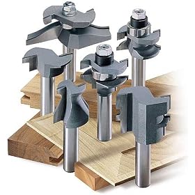MLCS Woodworking Pro Cabinetmaker 6 Piece Router Bit Set w Undercutter by MLCS