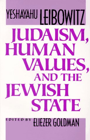 Judaism, Human Values, and the Jewish State