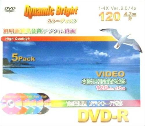 Cover image : Dynamic Bright DVD-R/1X-4X 5P DVD-Rメディア 4倍速 5P ビデオモード対応