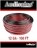 100 feet 12 GA Gauge Red Black Stranded 2 Conductor Speaker Wire Car Home Audio