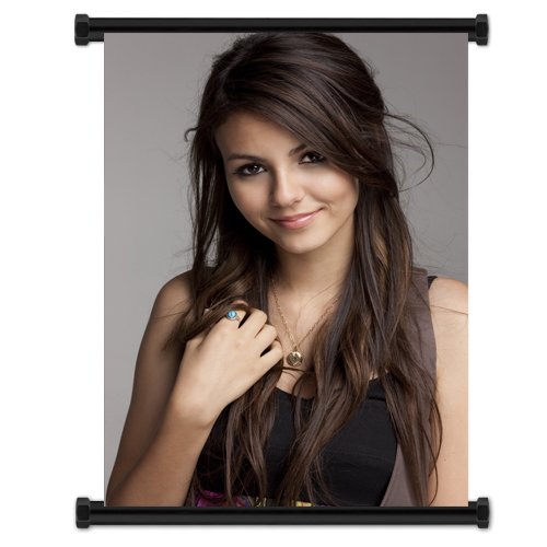 Victoria Justice Cute Young Actress Fabric Wall Scroll Poster (16