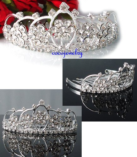 Exquisite Clear Crystal Prom comb H86