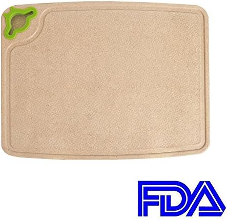 RUIMI Cutting Board Organic Rice Large chopping Board Chop Meat & Vegetable + Silicone anti-skid pad 30x23 cm BPA Free