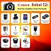Canon EOS Rebel T2i (550D) Digital SLR Camera Body + 18-135mm Lens + 2 Extended Life Batteries + Battery Charger + 8 GB Memory Card + Card Reader + Tripod + Carrying Case + Starter Kit + Digital Flash + 2x Telephoto Lens + Wide Angle Lens and more!!