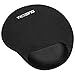 VicTsing Mouse Pad, Ergonomic Mouse Pad with Gel Wrist Rest Support, Gaming Mouse Pad with Lycra Cloth, Non-Slip PU Base for Computer, Laptop, Home, Office & Travel, Black
