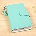 Sharp Aquos Crystal Case (306SH), MPERO FLEX FLIP Series Premium PU Leather Wallet [3 Pockets] Inner Flexible TPU Slim Fit Case for Aquos Crystal with Magnetic Flap & Hand Strap - Mint