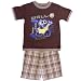 Wall.E - Apparel - Boys Brown Plaid 2 Piece Shorts Set