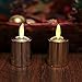 Mr. Light Set of 4 Flickering Amber LED Votive Candles, Metallic Silver (2) and Gold (2) Finish