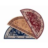 Minuteman International H-24 Oriental 44-Inch by 22-Inch Half Round Rug, Beige