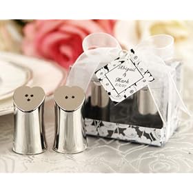 "Seasoned with Love" Heart-shaped Salt and Pepper Shakers in Elegant Gift Box - Baby Shower Gifts & Wedding Favors (Set of 24)