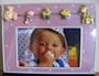 4x6 Table Top Light Pink Picture Frame with Baby Decoration