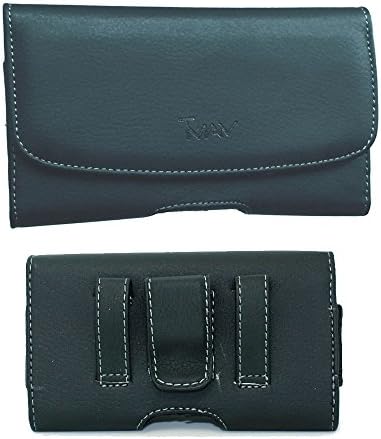 TMAN® XL Size Leather holster carry pouch case for Huawei Mate 8 (fits the phone with Otter Box / Dual Layer Hybrid Case)