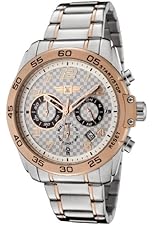 Invicta Men's Chronograph Stainless Steel Two Tone Rose Gold Plated With Trim Date Watch 90187-002