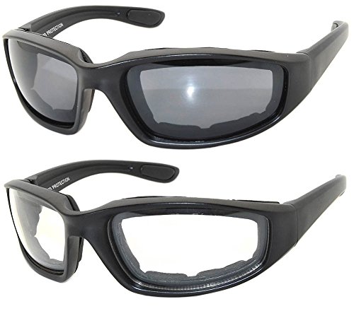 Black Motorcycle Padded Foam Glasses for Outdoor Activity Sport