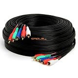 Component Video Audio Cable 5x RCA Gold HDTV RGB YPbPr 100 feet 100ft