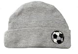Heather Gray Baby Hat with Soccer Ball