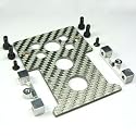 Carbon Fiber CNC Receiver Tray, Silver: T-Rex 500