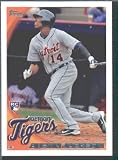 2010 Topps Baseball Card # 503 Austin Jackson RC - Detroit Tigers ( RC - Rookie Card ) MLB Trading Card in Protective Screwdown Case!