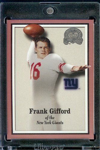 2000 Fleer Greats of the Game Football Card # 80 Frank Gifford New York Giants Mint Condition - Shipped In Protective ScrewDown Case!