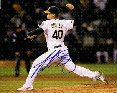 Autographed/Hand Signed 8x10 Photo Andrew Bailey Oakland A's