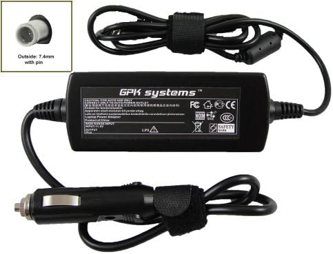 GPK Systems 65w Auto Power Adapter for Hp Probook 4425s 4510s 4520s 4710s ; Hp Elitebook 2540p 2740p 8440p 8440w 8540p 8540w 8740w ; 463552-003 463958-001 Ppp009l ;Charger Auto Truck Adapter Car Charger Power Cord