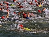Swindon, Participants in a Triathalon Competition, Swindon, England, England Photographic Poster Print by Paul Harris, 12x16