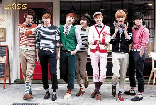 U-Kiss horiz street scene POSTER 34 x 23.5 Korean boy band Ukiss U Kiss (sent FROM USA in PVC pipe)