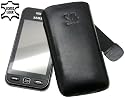 Samsung GT S5230 Star - Leder Etui Tasche *Spezielle Anfertigung* fuer S5230 *Lasche mit Rueckzugfunktion* (Original SunCase)