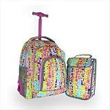 Kid's J World Rolling Backpack & Lunch Bag - Multicolor (16