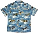 Vintage Fighter Airplanes Men's Hawaiian Aloha Shirt