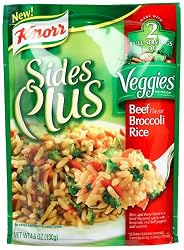 Knorr Sides Plus Veggies, Beef Broccoli Rice, 4.6-Ounce Pouches (Pack of 12)