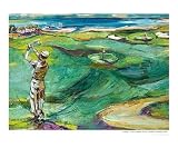 Swing - Golf Painting - Vintage Golfer Sports Giclee Poster Print by Ginette Callaway, 24x20