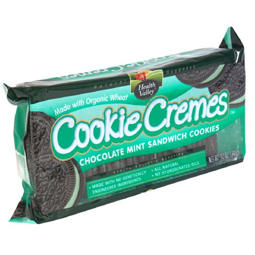 Health Valley Cookie Cremes, Chocolate Mint, 12-Ounce Packages (Pack of 6) by Health Valley