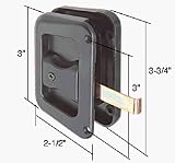 CRL Sliding Screen Latch and Pull; 3 Screw Holes for Hat Section Doors