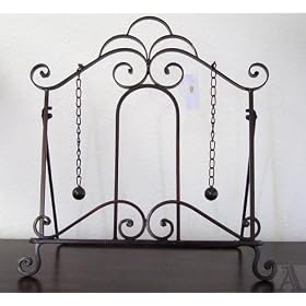 Antique Style Ornate Bible Cookbook Iron Stand by A.S.A.R.