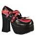 CHARADE-23, Color: Black/Red PU, Women's Size (US): 9