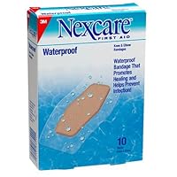 Nexcare Waterproof Bandage, Knee and Elbow 10 ct