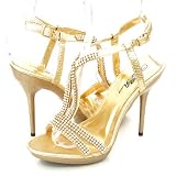 Wild Rose Saxon69 Evening Heels Gold